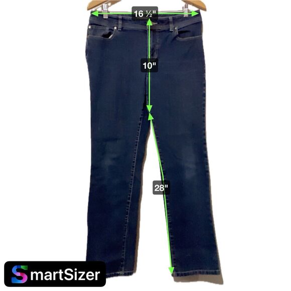 Chico's Women's Straight Leg Denim Jeans Medium Wash Blue Size 8 (1) Short - Picture 5 of 6